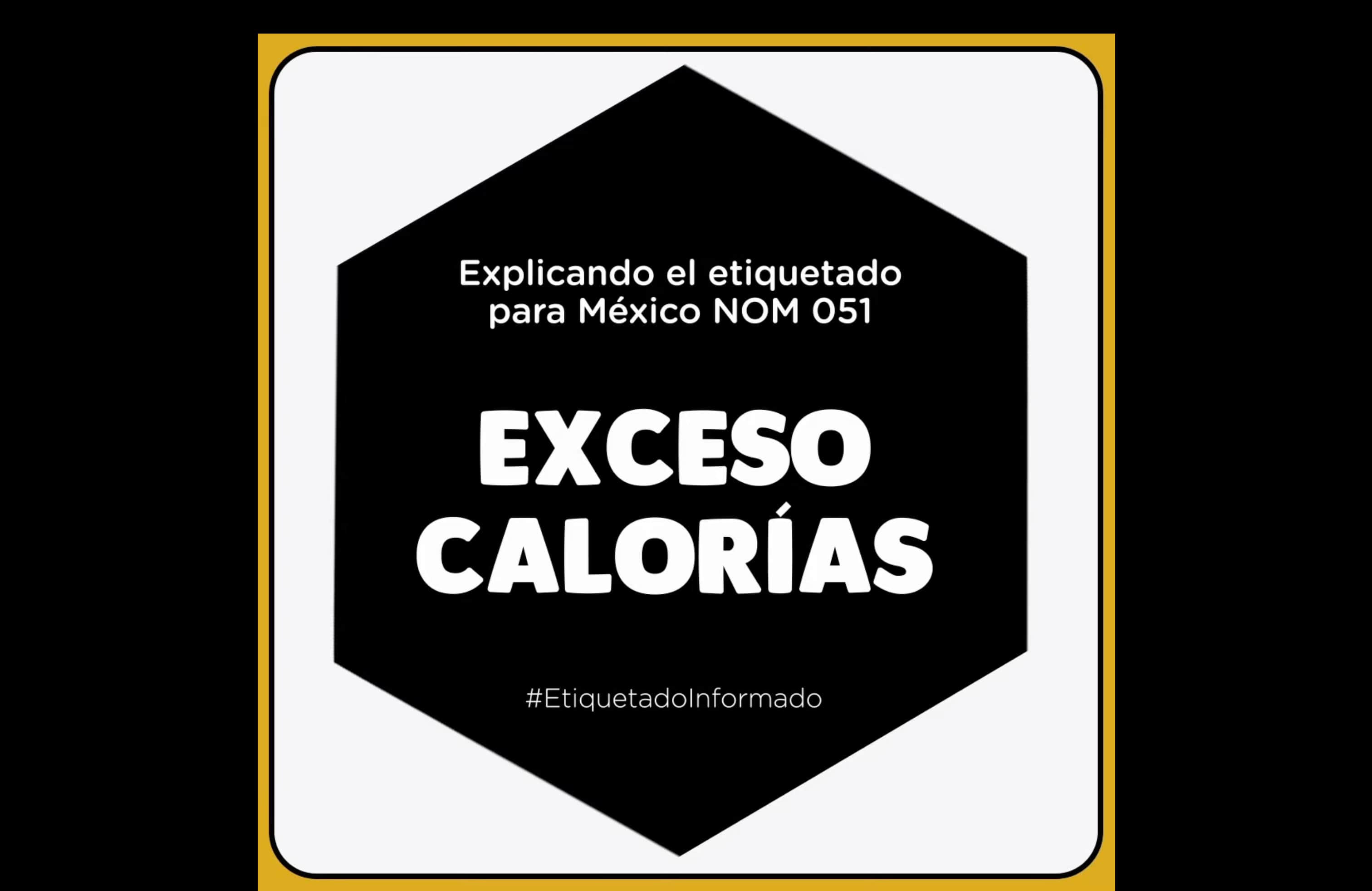 ¿Cuándo aparece el sello de EXCESO CALORÍAS?
